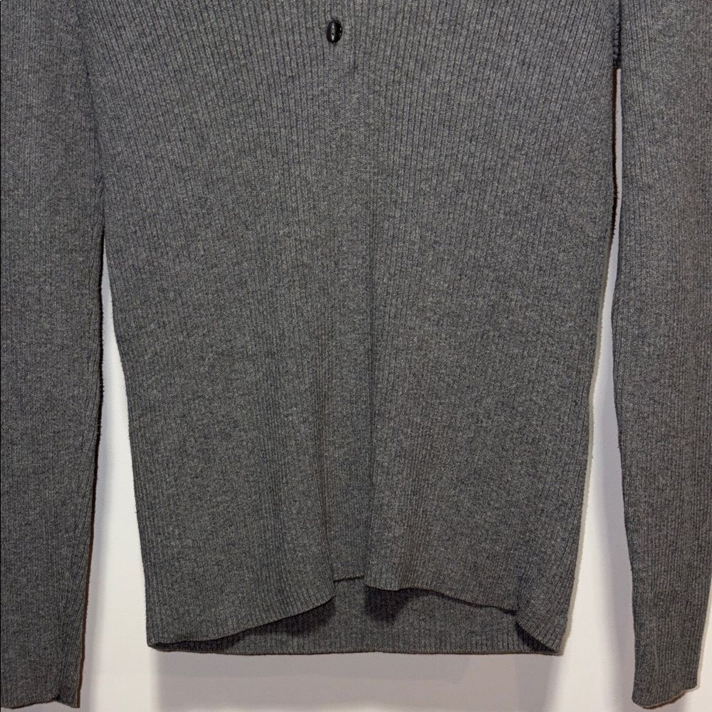 Moda International Gray Ribbed Henley Top - Picture 3 of 7